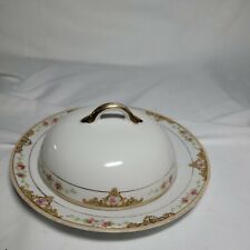 Antique Noritake Rose Covered Butter Or Cheese Dish  picture