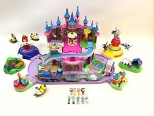 Disney Magic Kingdom Castle Magic Miniatures Playset Mattel WExtras 9 Figs VIDEO picture