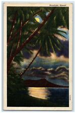 1944 View Of Moonlight Hawaii HI, Bethel Ohio OH Posted Vintage Postcard picture