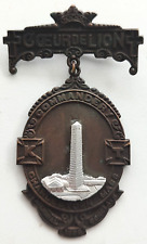 1895 COMMANDERY CHARLESTOWN MA MEDAL COMMANDERY COEUR DE LION VINTAGE MONUMENT picture