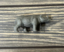Vintage Gray Rhinoceros Rhino Toy 2.75” Figure Figurine picture