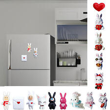 Resin Bunny Fridge Magnets Cute 3D Rabbit Refrigerator Magnets Fridge Decoration picture