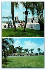 Shoreline View Motel Swimming Pool Clearwater Tampa FL Dual View Postcard picture