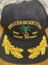 Op Desert Storm SnapBack Cap Camel Saudi 90s Scramble Eggs Laurel Leave Hat Army picture