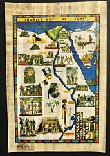 Rare Egyptian papyrus Handmade- Map of the Nile Treasures 8x12” picture