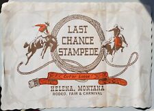 1950s/60s Last Chance Stampede, Helena, MT, Rodeo, Napkin, Placemat, Orig, Vint. picture