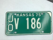 1975 Kansas License Plate Johnson County Tag# V 186 Low Number picture