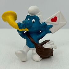 Smurfs 20031 Postman Smurf Valentine Letter Vtg Mailman Figure Schleich Figurine picture