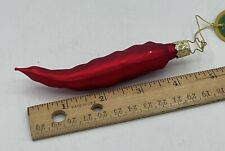 Red Pepper Glass Christmas Ornament Inge Glass Made in Germany Vintage picture