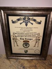 TOP RANGER - MOUNTAIN PHASE -U.S. ARMY RANGER SCHOOL / COMMEMORATIVE CERTIFICATE picture