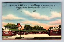 Sheridan WY-Wyoming, Rock Trim Motel, Advertisement, Vintage c1953 Postcard picture