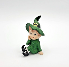 Vintage Leprechaun Lefton 06107 Irish Hand Painted Elf St Patrick's Day Pixie picture