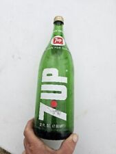 Vintage 7 UP 32 oz  Green Glass Soda Pop Bottle Big 