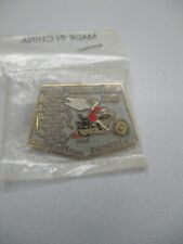 Abate Motorcycle Hat Lapel Vest Pin Pewter Iowa Baldy Memorial Ride 2003 picture