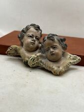Couple Cherubs Angels Eyes Of Glass Art Presepiale 2 3/8x3 1/8in Nativity picture