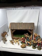 Handmade vintage family heirloom from Italy manger nativity set picture