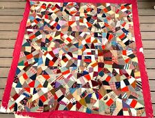 Vintage Antique Victorian Crazy Quilt to Repair; Upcycle or Display; 76