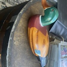 Vintage Wooden Hand Carved Hand Painted Duck  picture
