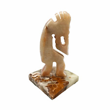Kokopelli Flute Player Onyx Stone Sculpture Southwestern Tribal Dancer Figurine picture