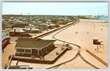 POINT PLEASANT NEW JERSEY AERIAL VIEW BEACH TRAIN TO INLET VINTAGE POSTCARD picture