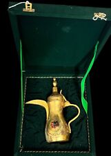 Royal Saudi Naval Forces Brass Coffee Dallah Vintage Rare Boxed picture