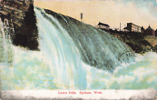 Spokane WA Washington, Lower Falls, Vintage Postcard picture
