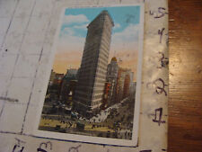 Orig Vint post card FLAT IRON BUILDING, new york CITY 1930 picture