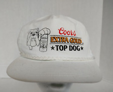 Vintage Coors Extra Gold Top Dog Painters Hat Rope Cap Bulldog USA Cotton Rare picture