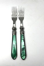 Elegant Paris Galaxy Pearl Gren Jean Couzon Two Forks NEVER USED picture