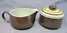 Vintage Harkerware Celadon(Blue/Green) Coronet Creamer & Sugar Bowl picture