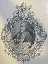 1886 Vintage Magazine Illustration Pope Pius IX picture