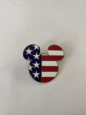Vintage Disney 2001 Trading Pin American Flag Mickey Mouse Ears Patriotic  picture