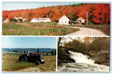 1984 Waterfalls Autumn Saint-Alban (Portneuf) Quebec Canada Multiview Postcard picture