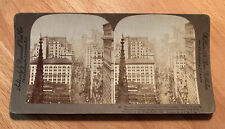 Broadway from Empire State Building Trinity Church Spire 1904 Stereoview Slide picture