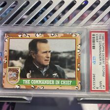 🔥RARE 1991 Topps Desert Storm #1 The Commander In Chief (Brown 