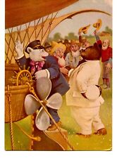 Dressed Roosevelt Bears Aloft-Hot Air Balloon-Cute Culver Artwork-1984 Postcard picture
