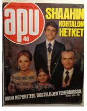 Reza Shah Pahlavi Farah Diba 1978 Finnish Finland Magazine  picture