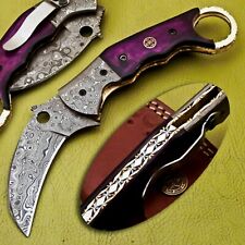 Full Tang Folding Pocket Knife Karambit Knife Cutting Edge | Groomsmen Gift picture
