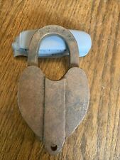Atchison Topeka & Santa Fe  Railroad Brass Heart Shaped Lock picture