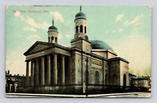 Old Antique Postcard Cathedral Baltimore MD 1910 Cancel Vintage picture