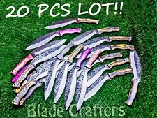20 PCS LOT, HAND FORGED RAILROAD SPIKE CARBON STEEL BLADE HUNTING KUKRI KNIVES picture