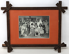 Antique Halloween Costume Party Group Creepy Spooky Framed Photo Photograph O23 picture