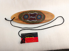 Australian Aboriginal Bullroarer Wood Hand Painted & Signed Bull Roarer Dot Art picture
