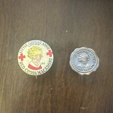 LITTLE ORPHAN ANNIE PINS Buttons Secret Society, Red Cross Macaroni picture