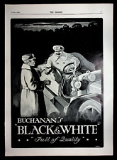 1908 Paper Advert, Buchanan's Black & White Scotch Whisky, 2 Gents with Car picture