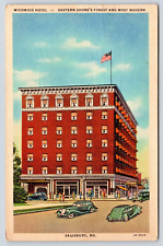 Postcard Salisbury Maryland Wicomico Hotel Postmarked 1936 Linen A20 picture