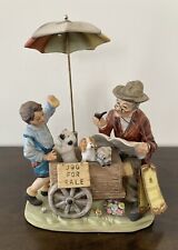 VERY RARE Arnart Collectors Edition Porcelain 'Dog For Sale' Umbrella Old Man picture
