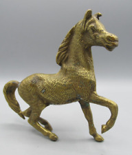 Vintage MCM Solid Heavy Brass Horse Sculpture Statue Figurine Equestrian Texture picture