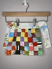 Vintage 1970s Handmade Patchwork Floral Reversible Toddler Apron 10 X 10 X 10 picture