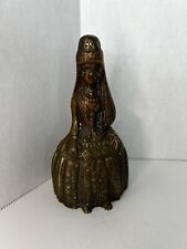 Antique/Vintage Brass/Bronze Metal Spanish Lady Bell Figurine picture